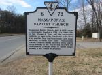 Massaponax Baptist Church Historic Highway Marker